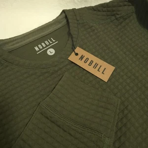 Nobull Sweatshirt Mens L Quilted Pullover Waffle Crewneck Jumper Training Active - Picture 1 of 14