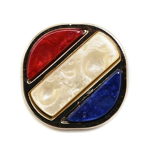 20 pcs Rounded Square Tricolor Resin Pieces Sewing Metal Shank Coat Buttons -... - Picture 1 of 8
