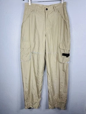 VTG Y2K BUM Equipment Casual Fishnet Lined Athletic Pants Cargo Pockets Mens 30 - Image 1 of 4