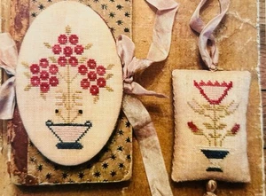 New Stacy Nash Primitives MARY'S GARDEN NEEDLE BOOK Cross Stitch Pattern Chart - Picture 1 of 3