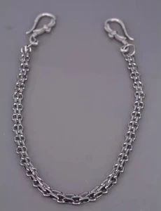 Wallet Chain Chrome Goth Y2k Style Hearts Pearl And Cross Fashion Hook Eagle - Foto 1 di 6