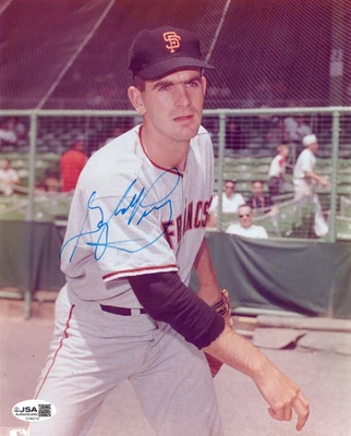 GAYLORD PERRY AUTOGRAPH 8X10 PHOTO JSA COA AUTO SIGNED SAN FRANCISCO GIANTS - Image 1 of 2
