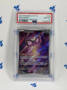 2024 POKEMON SVP EN-SV BLACK STAR PROMO #129 PECHARUNT PSA 10 - Picture 1 of 3