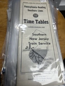 6/1948 PRSL Pennsylvania-Reading Seashore Lines Southern NJ Railroad Time Tables - Picture 1 of 2