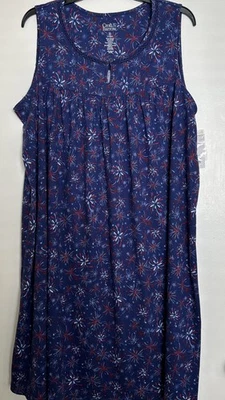 NEW ! Women’s  Croft & Barrow~ Sz 1X ~  Knit Sleeveless Sleep / Lounge Gown - Image 1 of 4