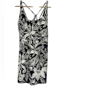 SOMA 24/7 Racerback BH-Top Kleid Strampler gemustert Palmen Kleid Größe XL EUC - Bild 1 von 3
