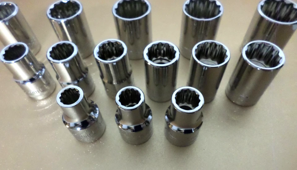 NEW Craftsman 1/2" 14pc Std. Socket Set 12pt Metric 9-22mm, Chrome, 10mm 20mm - Image 1 of 2