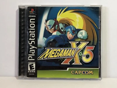 Mega Man X5 (PlayStation 1 PS1, 2000) - Black Label, CIB, TESTED WORKING - Image 1 of 4