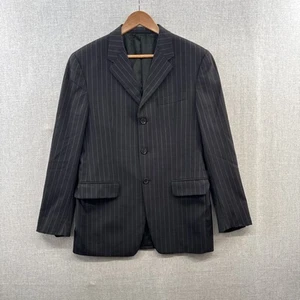 Prada Blazer Jacket EUR 48R Black Pinstriped Wool Sports Coat 3 Button Italy* - Picture 1 of 20