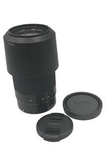 Sony E 55-210mm f/4.5-6.3 OSS Black SEL55210 Hood Front & Back Caps - Picture 1 of 18
