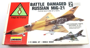 Lindberg 1/72 Battle Damaged Russian MiG-21 Model Kit - Picture 1 of 4
