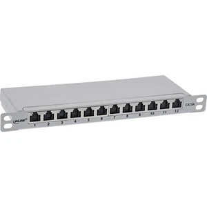 InLine® 10" Patchfeld Cat.6A 0,5HE 12-fach, lichtgrau, RAL7035, mit Staubschutz - Bild 1 von 7