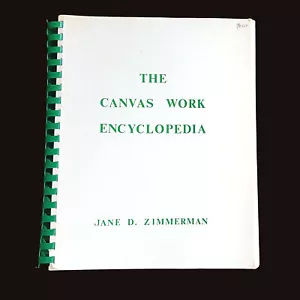 1989 CANVAS WORK ENCYCLOPEDIA BY JANE ZIMMERMAN: STITCH VARIATIONS OOAK BM - Picture 1 of 1