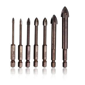 75mm TILE DRILL BIT CERAMIC PORCELAIN GLASS BRICK HEX HEAD 3 4 5 6 7 8 10 12mm - Picture 1 of 6