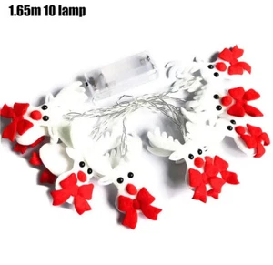 Battery Powered LED Reindeer Fairy String Lights Outdoor Party Xmas Tree Decors - Picture 1 of 7