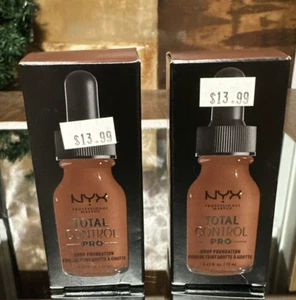 2x NIB NYX Professional Makeup Total Control Pro Drop Foundation - Mocha - Picture 1 of 5