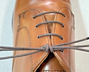 Cordo-Hyde Thin Waxed Dress Shoe Laces Round Shoelaces Wax Shoestrings - Picture 1 of 10