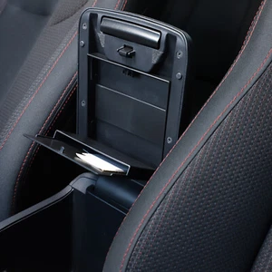 Black Armrest Box Privacy Storage Box Organizer Fit For Subaru WRX 2022-2024 1PC - Picture 1 of 18