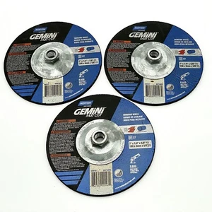 Norton 66252940147 7 x 1/4 x 5/8-11 Zoll Gemini FastCut AO Schleifscheibe Typ 27 3ct - Bild 1 von 2