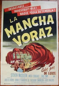 1958 THE BLOB Steve McQueen 1SH MOVIE POSTER Ultra RARE Ed. La Mancha Voraz - Picture 1 of 5