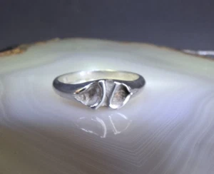 Ring Silber 925 dekorativ ausgefallen besonders Ginkoblätter Bandring 18,5mm - Bild 1 von 7