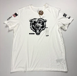 Chicago Bears Nike Mens Salute To Service Dri Fit T Shirt White Sz XL NFL NWT - Picture 1 of 9