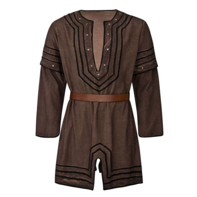 Viking-inspired Tunic Medieval Fantasy Tunic for Men, Knight Warrior Outfit LARP - Image 1 of 4