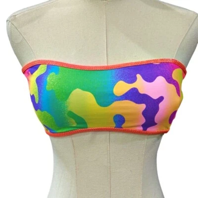 NOVO Biquíni Dippin Daisys Terno de Banho Bandeau Top MÉDIO Encore Revibe Neon - Imagem 1 de 4