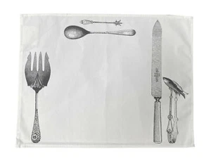 "Paquete de 4 tapetes de mesa de algodón tapetes de tela para cubiertos de tanga de pescado 13,5 x 17,5" - Imagen 1 de 1