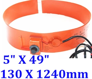 Banda de cañón de tambor de 5"" X 49"" 130 X 1240 mm 800 W CE UL calefacción con controlador - Imagen 1 de 12