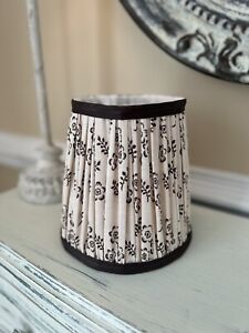 GreenRow Printed EXTRA SMALL 8” Taper Lamp Shade Brown NWOT NWOB OB Read!