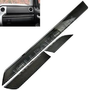 Real Carbon Fiber Front Center Console Panel Strip Trim Cover Fits 14-21 Tundra - Picture 1 of 6