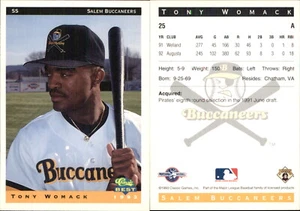 Tony Womack 1993 Classic Best Salem Buccaneers 25 Salem Buccaneers - Picture 1 of 1