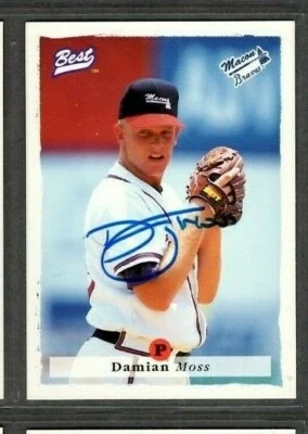 1995 Best #55 Damian Moss Macon Braves Baseball Card Signed Autograph (E66) - Image 1 of 2