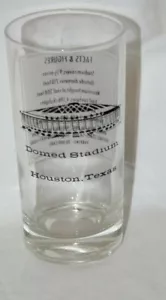 Vintage ~~ Astrodome (Houston Texas) Trinkglas mit Zahlen & Fakten ~~ - Bild 1 von 4