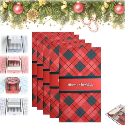 Handmade Christmas Gift Card Holder Book, Surprise Cards with Envelopes