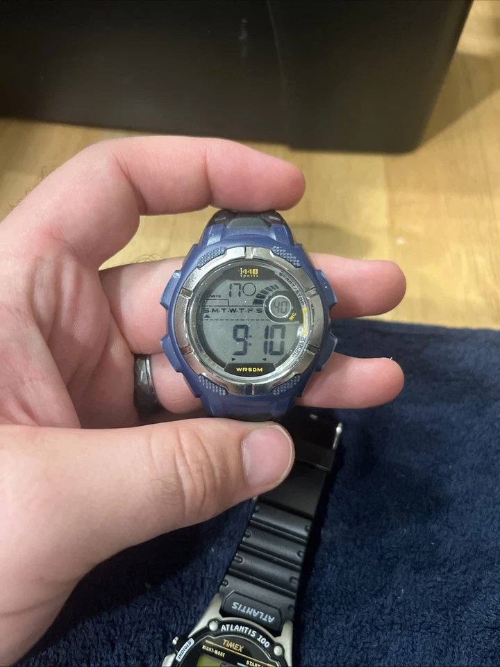 Reloj deportivo Timex 1440 azul y negro 743-t5k593 Foto 1 de 4