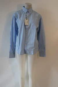 NWT Mens Untuckit Alvaro Blue 100% Cotton Button-Up Dress Shirt S - Picture 1 of 7