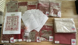 SELTENES Bunny Hill Le Jardin Quilt-Set ~ Muster, Stoffe + Verzierungen 59”x65” - Bild 1 von 24
