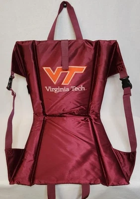 Almofada de cadeira Virginia Tech Hokies Stadium com alça por logotipo marrom - Imagem 1 de 3
