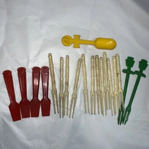 Vintage Sammlerstück Heinz 57 Pickle Gabeln Senf & Ketchup Löffel Rührstäbchen - Bild 1 von 8