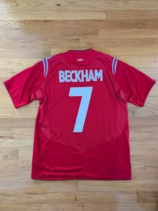 David Beckham England National Team 04-06 Home Kit - Umbro Men's Size L - Picture 1 of 5