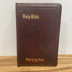 Holy Bible Light Of The World Edition 1954 KJV Illustrated Vintage World Pub. - Picture 1 of 13