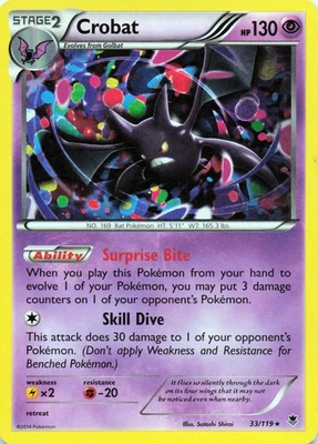 Crobat 33/119 XY - Phantom Forces Rare - LP - Image 1 of 2