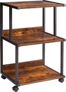 3-Tier Printer Stand with Storage Shelf and Wheels - Rolling Cart for Home Offic - Picture 1 of 15