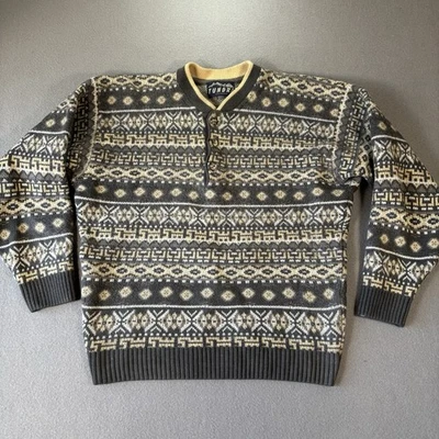 VTG Tundra Canada Wool Knit Sweater Mens Size M Pullover Fair Isle Nordic Ski - Image 1 of 4