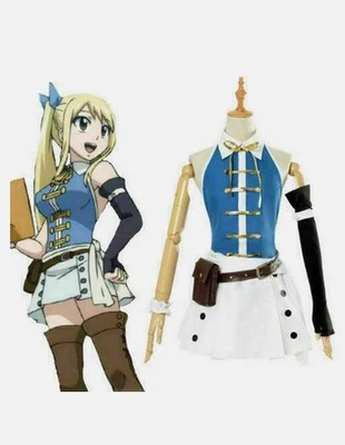 Fairy Tail 3rd Lucy Heartfilia Cosplay Costume Complete Full Set Uniform Dress # - Image 1 of 4