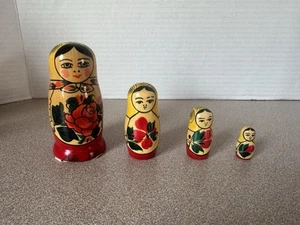 Vintage Hand Painted Wooden Russian Nesting Doll 7 Pc. 3.5” 2K - Picture 1 of 5