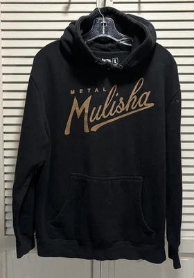 Metal Mulisha Graphic Long Sleeve Pullover Hoodie Size L Logo Kangaroo - Image 1 of 4