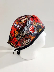 Totenkopfmütze, Doo Rag, Scrub Cap, OP-Mütze, Chemo Mütze, 5 Finger Death Punch - Bild 1 von 3